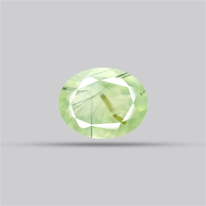 Prehnite with Epidote Green Faceted Fine Gemstone