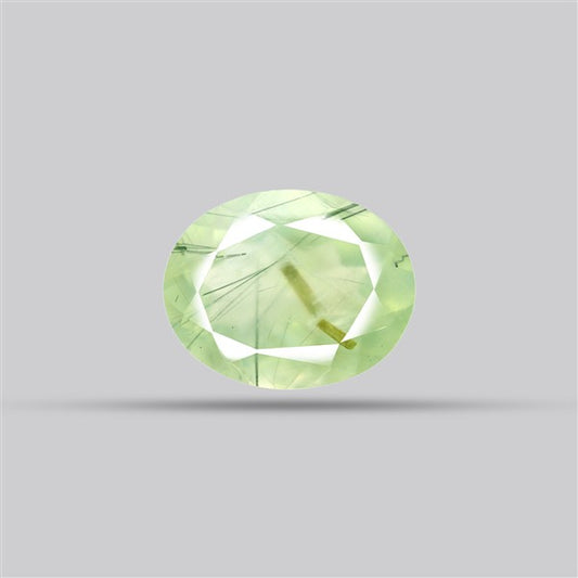 Prehnite with Epidote Green Faceted Fine Gemstone