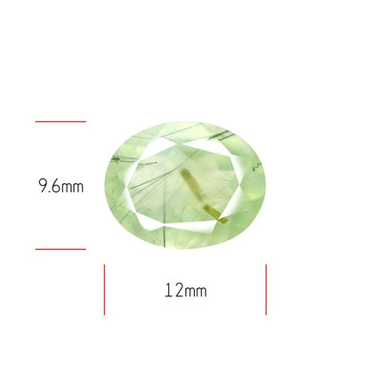 Prehnite with Epidote Green Faceted Fine Gemstone