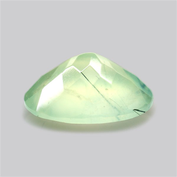 Prehnite with Epidote Green Faceted Fine Gemstone
