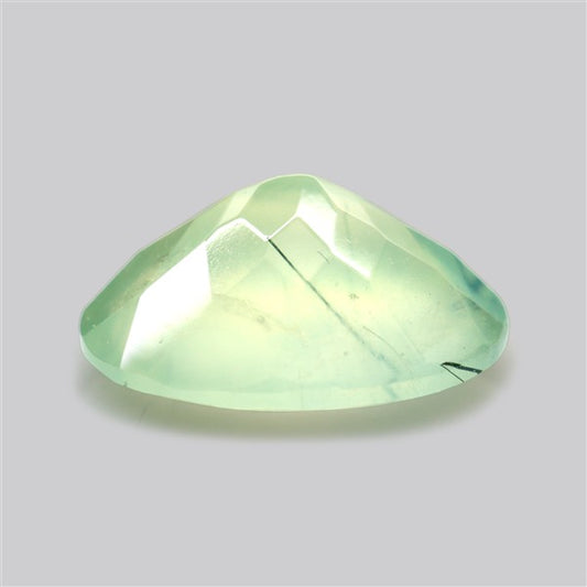 Prehnite with Epidote Green Faceted Fine Gemstone
