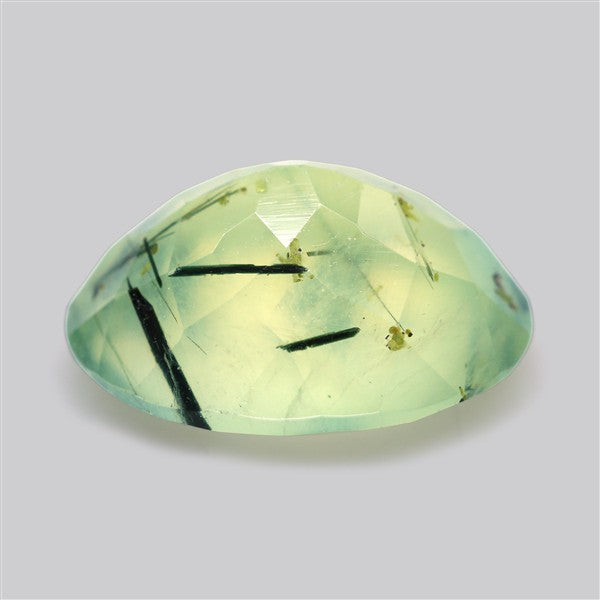 Prehnite with Epidote Green Faceted Fine Gemstone