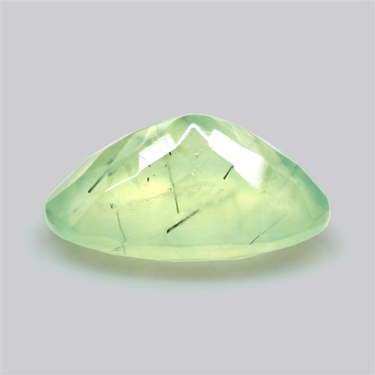 Prehnite with Epidote Green Faceted Fine Gemstone