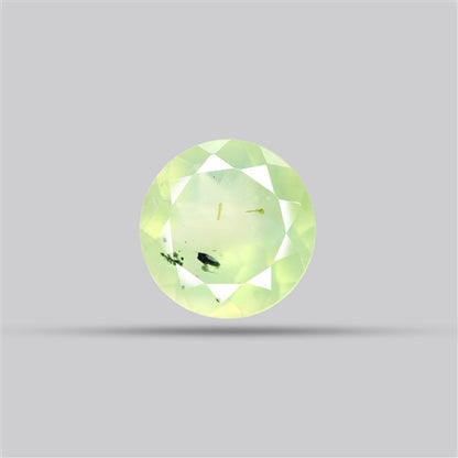 Prehnite with Epidote Green Faceted Fine Gemstone