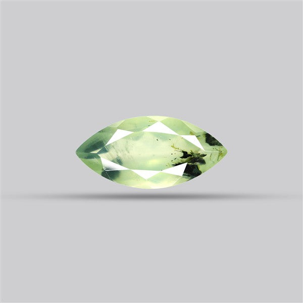 Prehnite with Epidote Green Faceted Fine Gemstone
