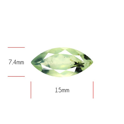 Prehnite with Epidote Green Faceted Fine Gemstone