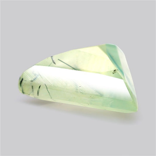 Prehnite with Epidote Green Faceted Fine Gemstone