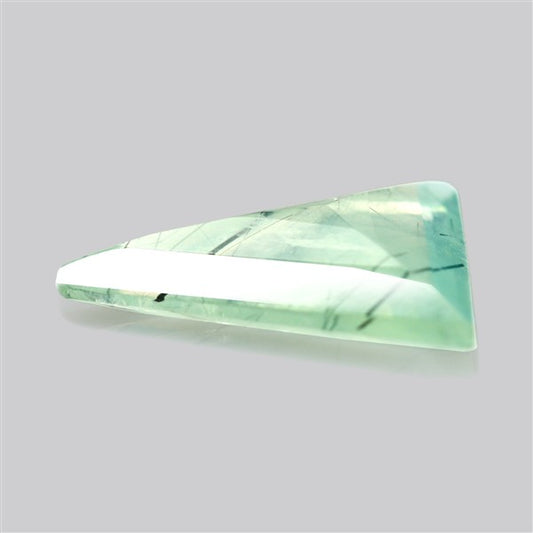 Prehnite with Epidote Green Faceted Fine Gemstone