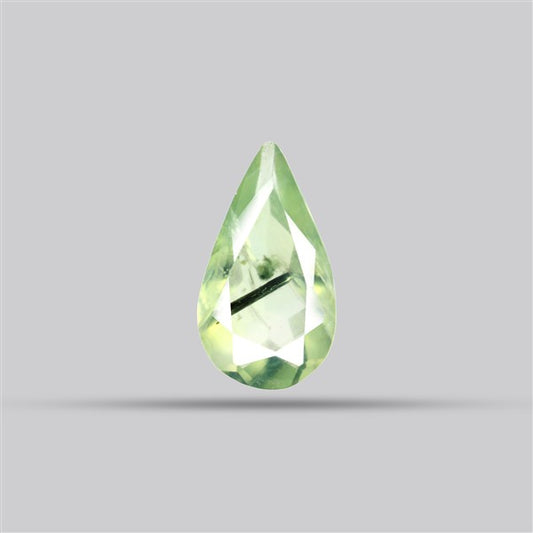 Prehnite with Epidote Green Faceted Fine Gemstone