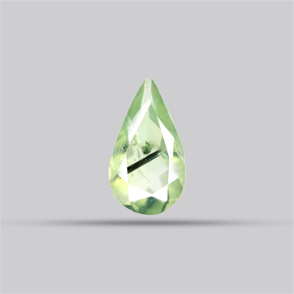 Prehnite with Epidote Green Faceted Fine Gemstone