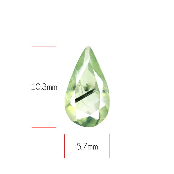 Prehnite with Epidote Green Faceted Fine Gemstone