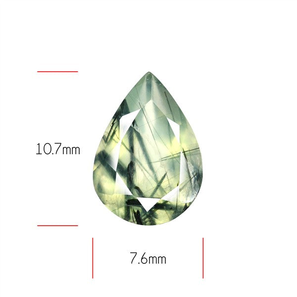 Prehnite with Epidote Green Faceted Fine Gemstone