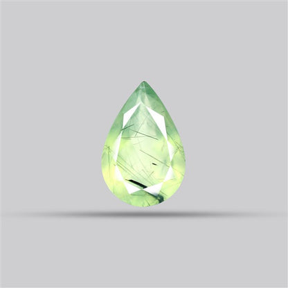 Prehnite with Epidote Green Faceted Fine Gemstone