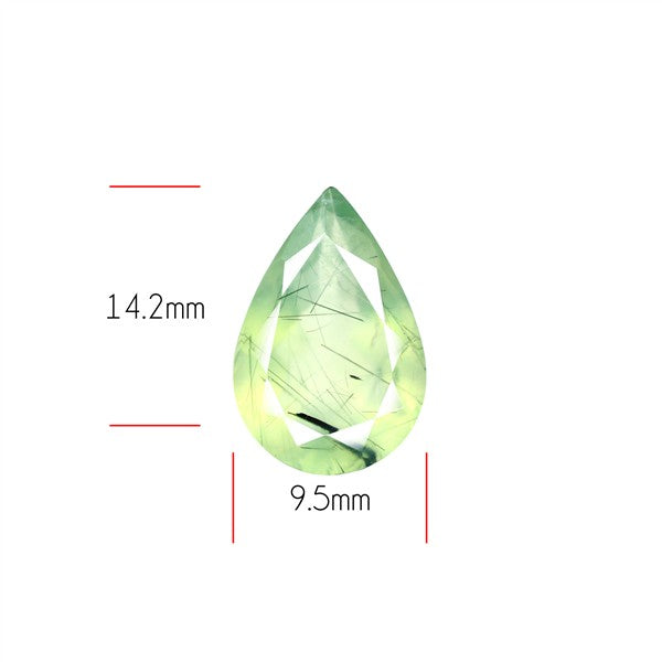 Prehnite with Epidote Green Faceted Fine Gemstone