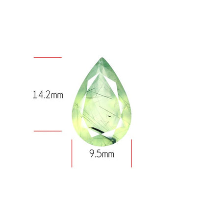 Prehnite with Epidote Green Faceted Fine Gemstone