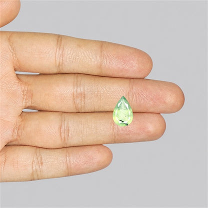 Prehnite with Epidote Green Faceted Fine Gemstone