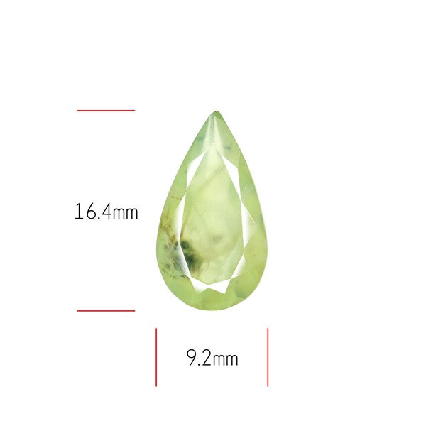 Prehnite with Epidote Green Faceted Fine Gemstone