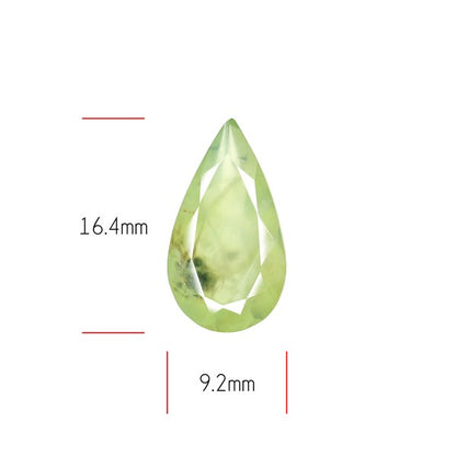 Prehnite with Epidote Green Faceted Fine Gemstone