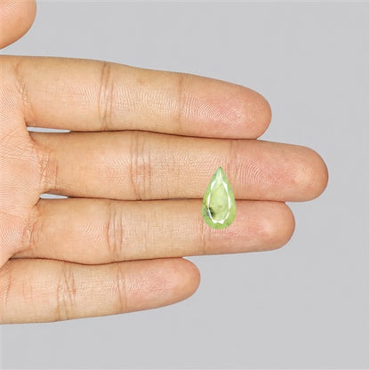Prehnite with Epidote Green Faceted Fine Gemstone