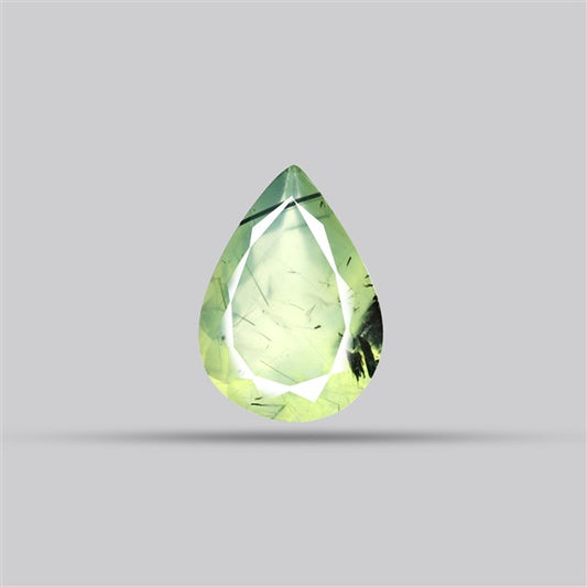Prehnite with Epidote Green Faceted Fine Gemstone