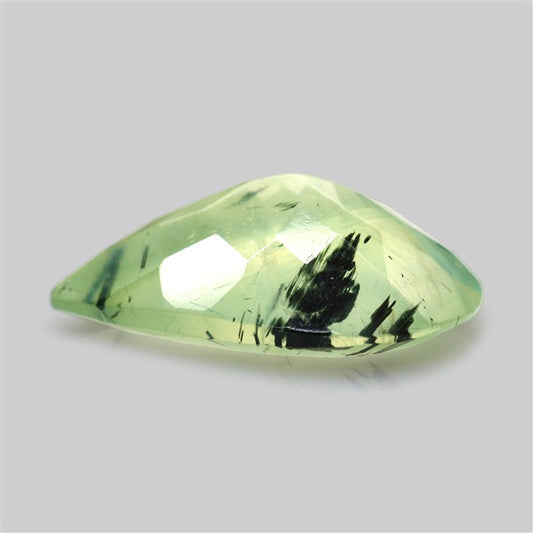 Prehnite with Epidote Green Faceted Fine Gemstone