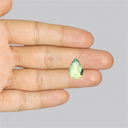 Prehnite with Epidote Green Faceted Fine Gemstone
