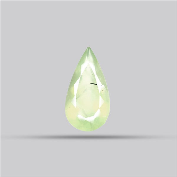 Prehnite with Epidote Green Faceted Fine Gemstone