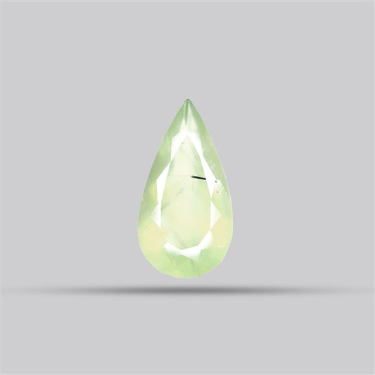 Prehnite with Epidote Green Faceted Fine Gemstone