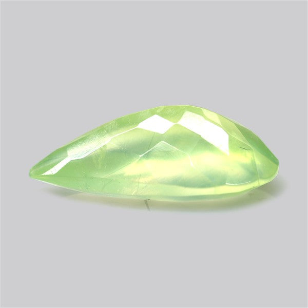 Prehnite with Epidote Green Faceted Fine Gemstone