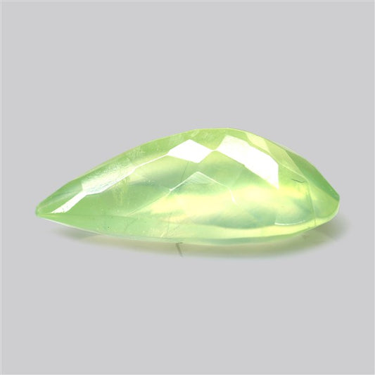 Prehnite with Epidote Green Faceted Fine Gemstone