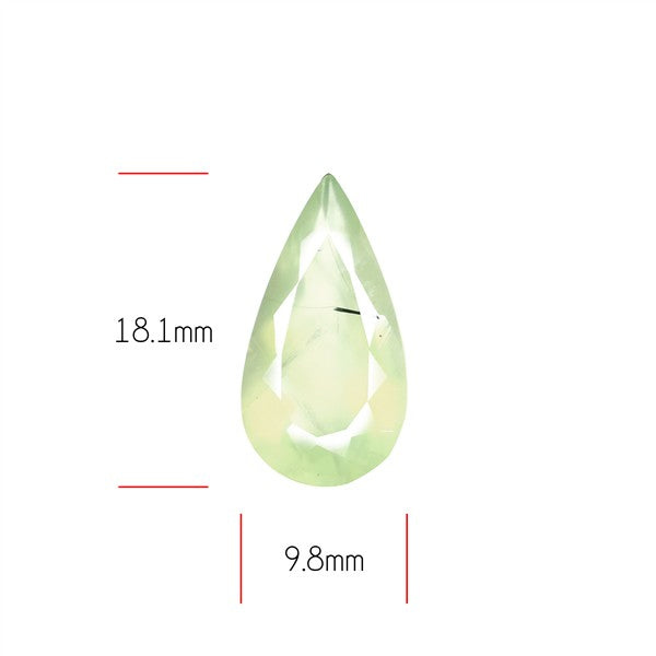 Prehnite with Epidote Green Faceted Fine Gemstone