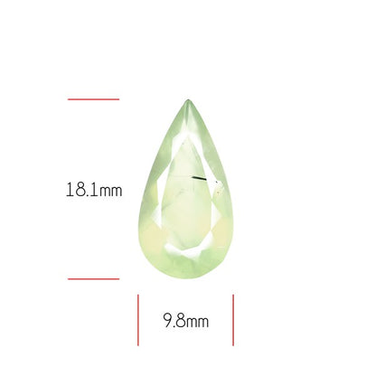 Prehnite with Epidote Green Faceted Fine Gemstone