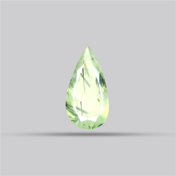Prehnite with Epidote Green Faceted Fine Gemstone