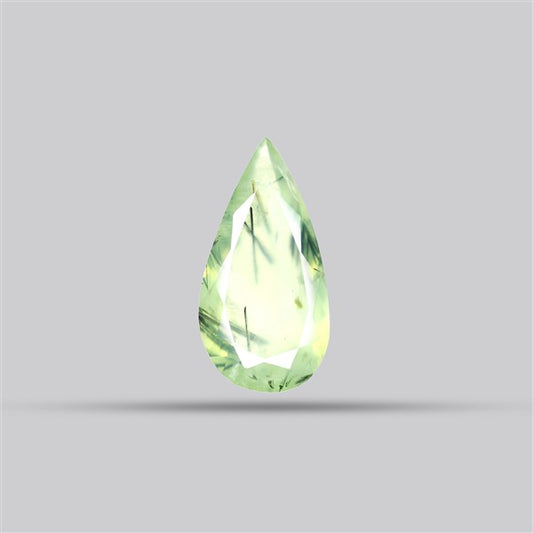 Prehnite with Epidote Green Faceted Fine Gemstone