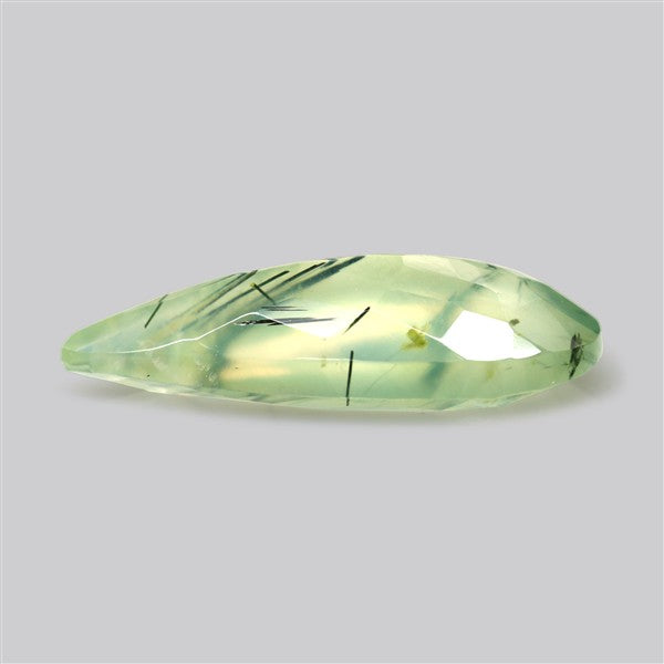 Prehnite with Epidote Green Faceted Fine Gemstone