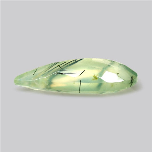 Prehnite with Epidote Green Faceted Fine Gemstone
