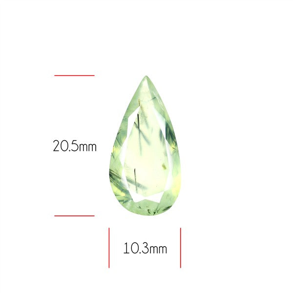 Prehnite with Epidote Green Faceted Fine Gemstone