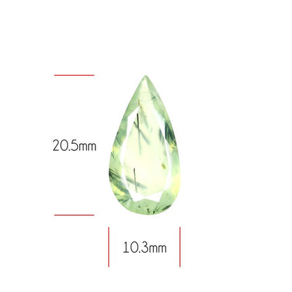 Prehnite with Epidote Green Faceted Fine Gemstone
