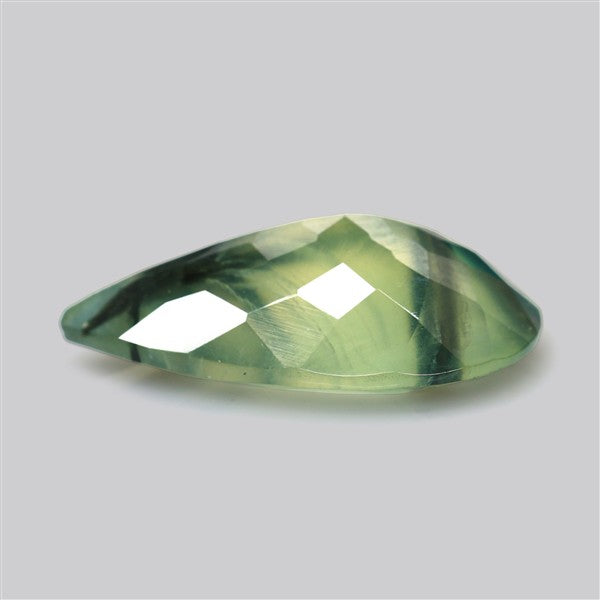 Prehnite with Epidote Green Faceted Fine Gemstone