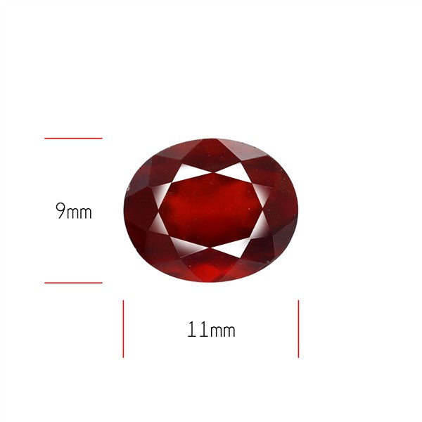 Gem Red Hessonite Garnet Faceted Fine Gemstone