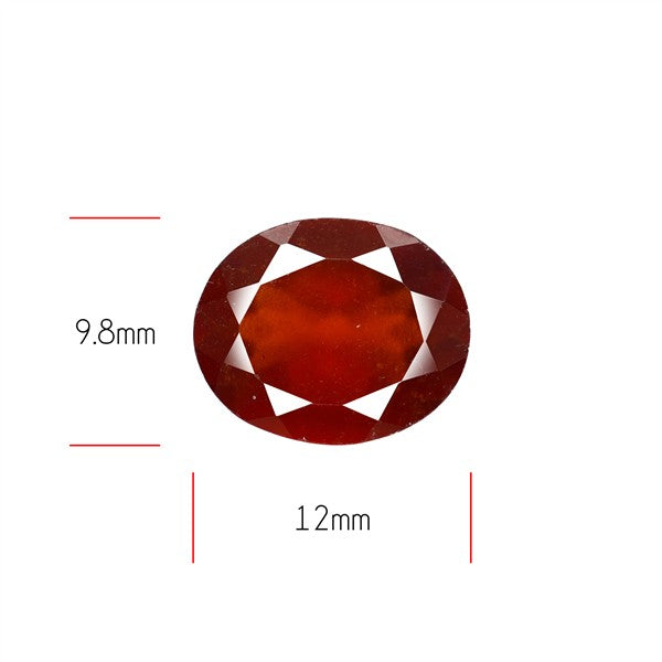 Gem Red Hessonite Garnet Faceted Fine Gemstone