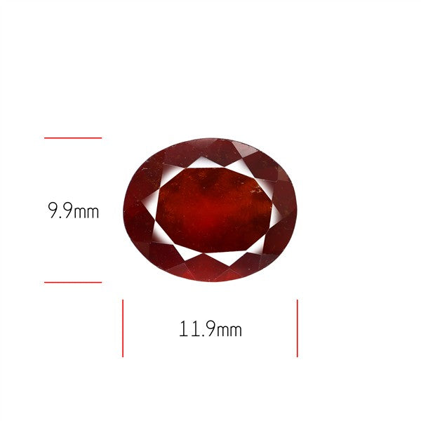 Gem Red Hessonite Garnet Faceted Fine Gemstone