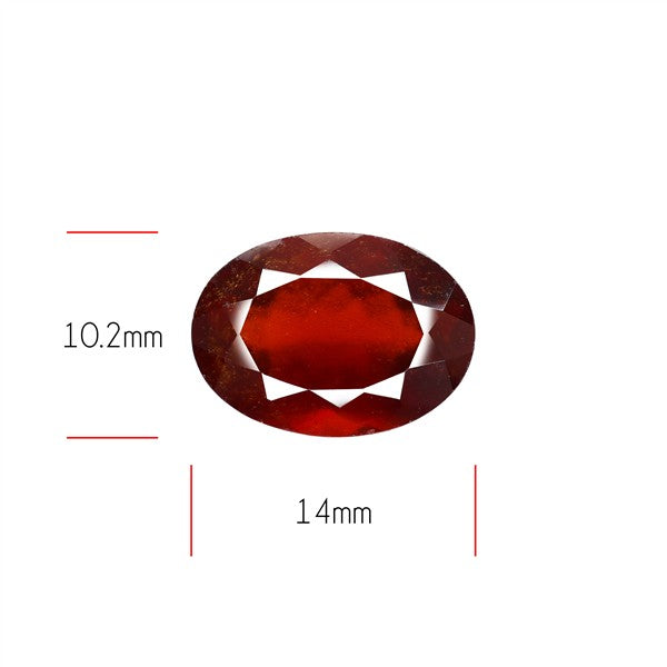 Gem Red Hessonite Garnet Faceted Fine Gemstone