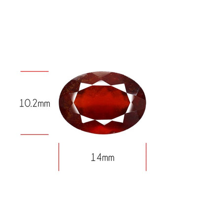 Gem Red Hessonite Garnet Faceted Fine Gemstone