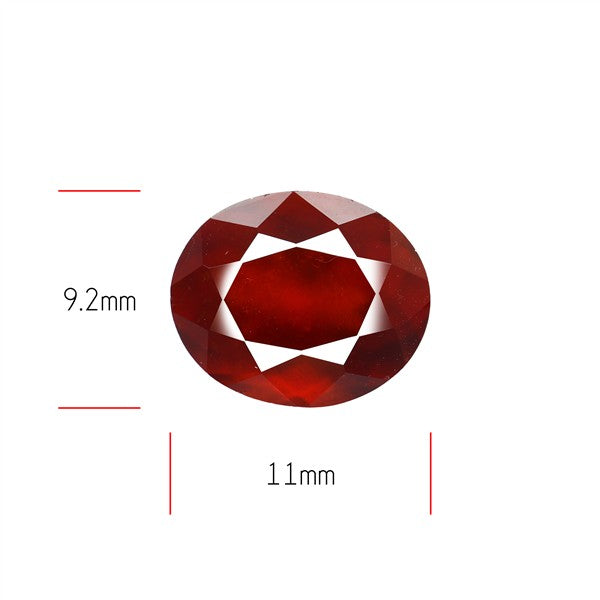 Gem Red Hessonite Garnet Faceted Fine Gemstone