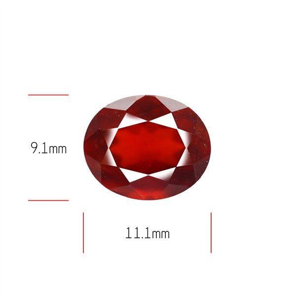 Gem Red Hessonite Garnet Faceted Fine Gemstone