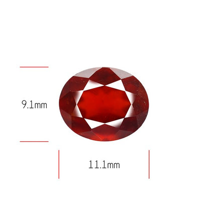 Gem Red Hessonite Garnet Faceted Fine Gemstone