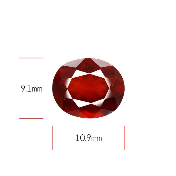 Gem Red Hessonite Garnet Faceted Fine Gemstone