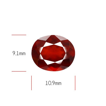 Gem Red Hessonite Garnet Faceted Fine Gemstone