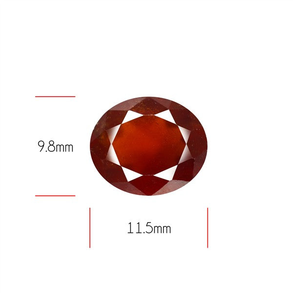 Gem Red Hessonite Garnet Faceted Fine Gemstone